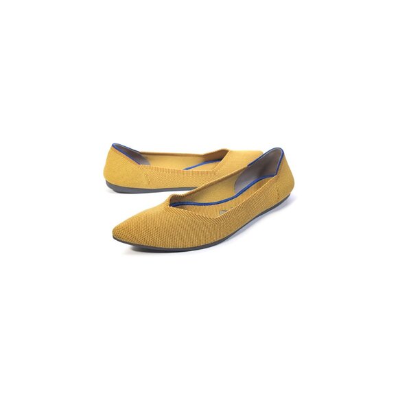 Rothy's The Point Size 9 Marigold Yellow Pointed Flats *LOVELY* - Picture 4 of 11